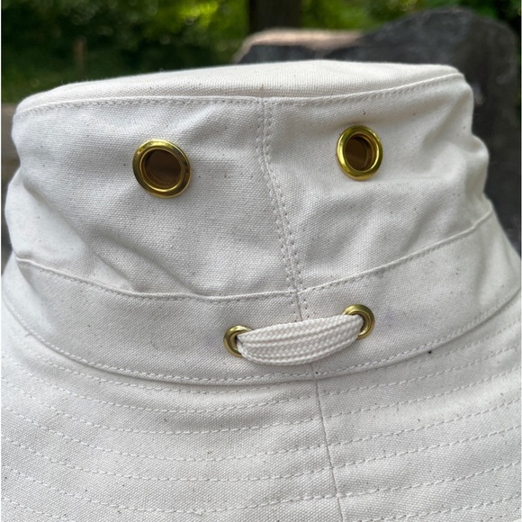 Tilley ICON T1 buck hat UPF50+ sun protection ties on floats cotton Sz M 7 1/8 - Picture 12 of 14